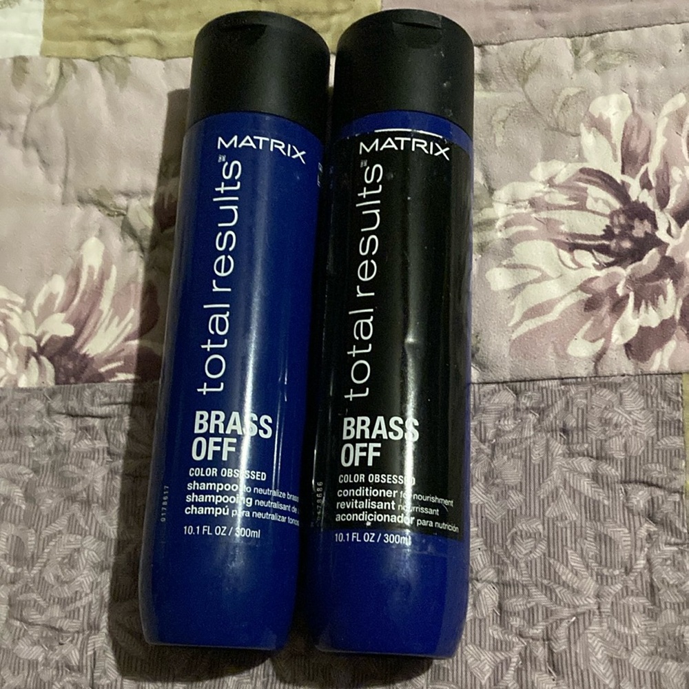 MATRIX Brass Off shampoo and conditioner